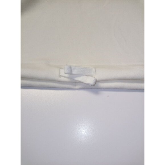 Aldi Gear Cream Sweatshirt Crewneck Rainbow Cuff and Collar Size Medium - Picture 6 of 8